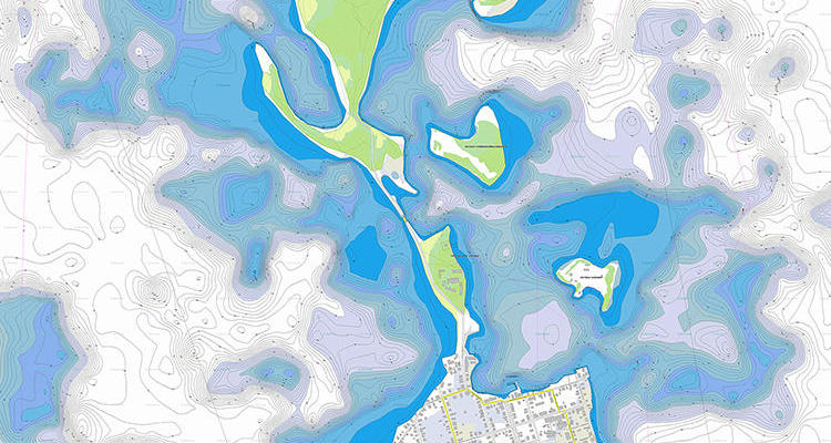 Карта глубин озера Селигер
